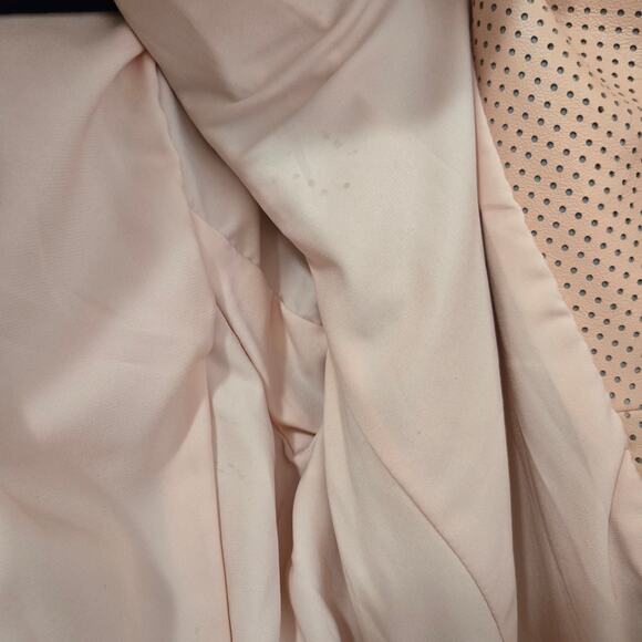 Rebecca Minkoff Wes Perforated Leather Moto Jacket Blush Pink Size Medium - Picture 8 of 8